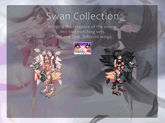 Black and White Swan Collection | Pack de sprites